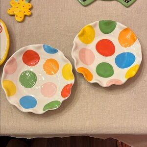 Coton Colors Polka Dot Plates - Multicolor